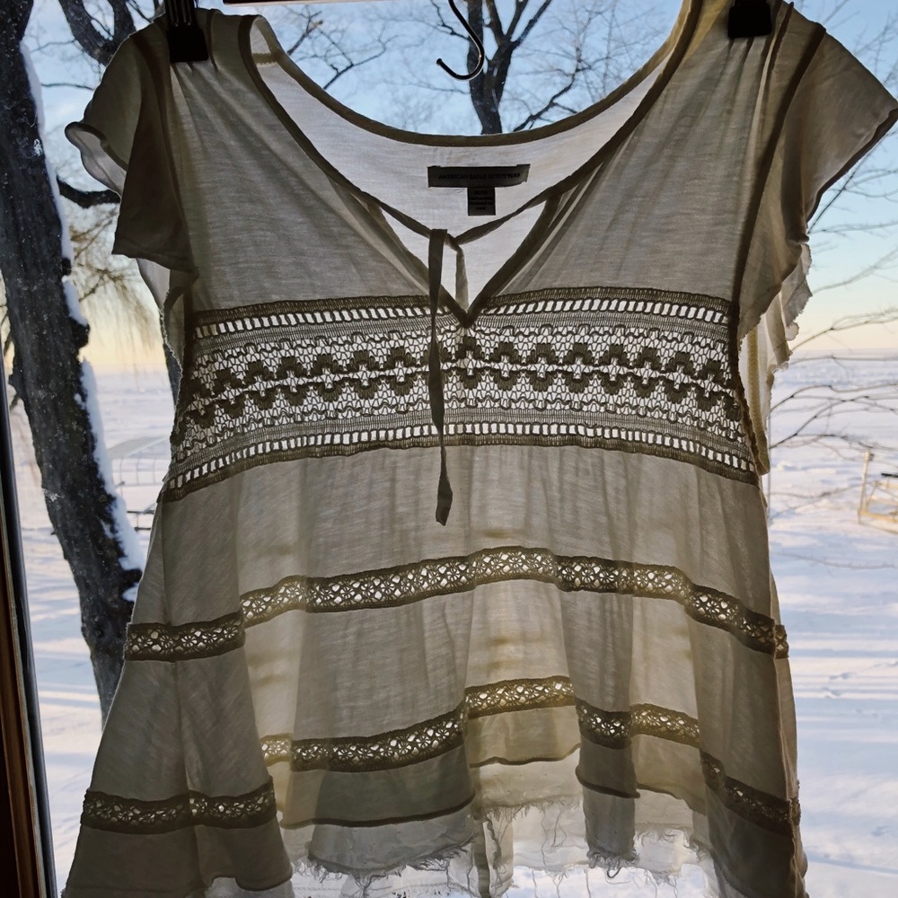 White lace tank